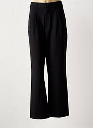 Pantalon larg talie cu cleme talie înaltă negru ZILCH femme