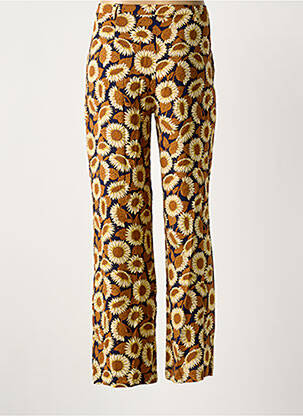 Pantalon drept talie cu cleme mărime normală maro NICE THINGS femeie