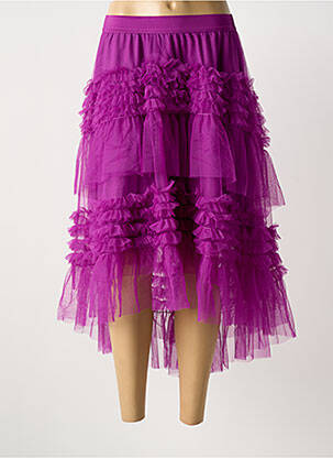 Fustă midi talie elastică violet APRIL VINTAGE femeie