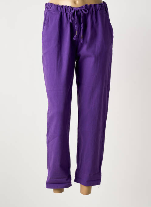 Pantalon drept violet COLETTE femeie