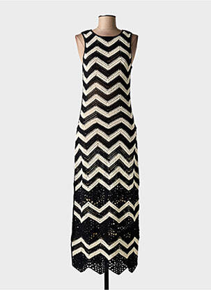Rochie lungă fără mâneci fără mâneci negru ESQUALO femeie