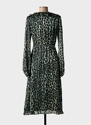 Rochie midi mâneci lungi mâneci lungi verde TRAFFIC PEOPLE femeie