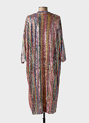 Rochie midi croială fluidă mâneci 3/4 galben MOMENT femeie