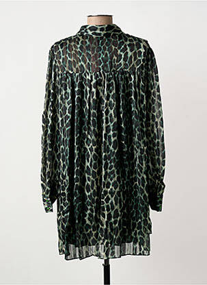 Rochie scurtă croială fluidă mâneci lungi verde TRAFFIC PEOPLE femeie