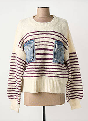 Pulover elasticitate mâneci lungi violet LAMIAR femeie
