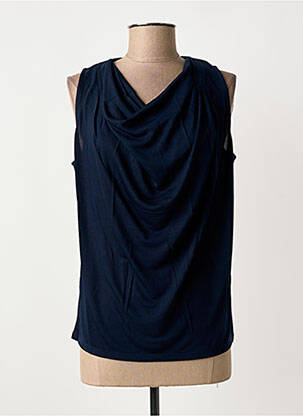 Top țesătură crep fără mâneci albastru NICE THINGS femeie