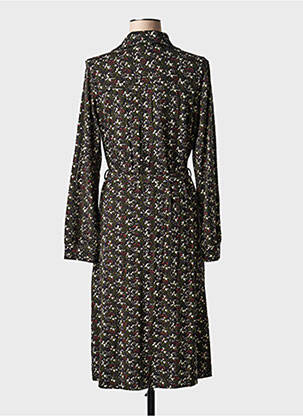 Rochie midi imprimeu fantezie mâneci lungi verde ZILCH femeie