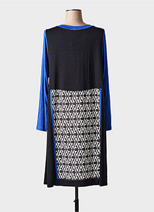 Rochie midi imprimeu fantezie mâneci lungi negru AN II VITO femeie