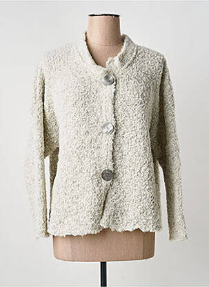 Vestă cu mâneci lungi croială cambrată bej GRIZAS femme