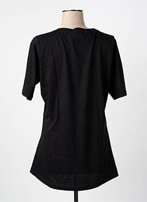 Tricou serigrafie cu strasuri mâneci scurte negru SOPHIA femeie