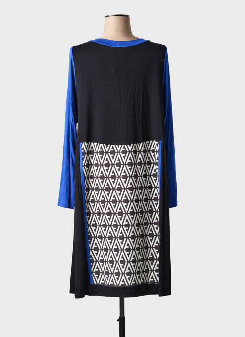 Rochie midi imprimeu fantezie mâneci lungi negru AN II VITO femme