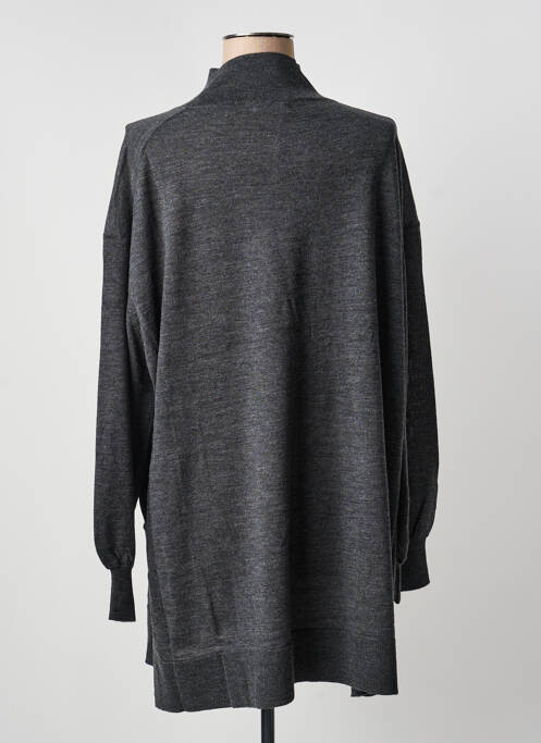 Pulover tunică țesătură melanj mâneci lungi gri MASAI femme