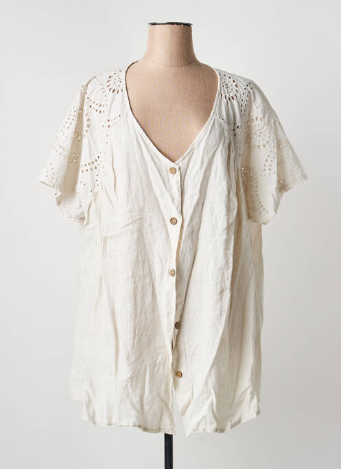 Tunică mâneci scurte bej PIMENT ROUGE femeie