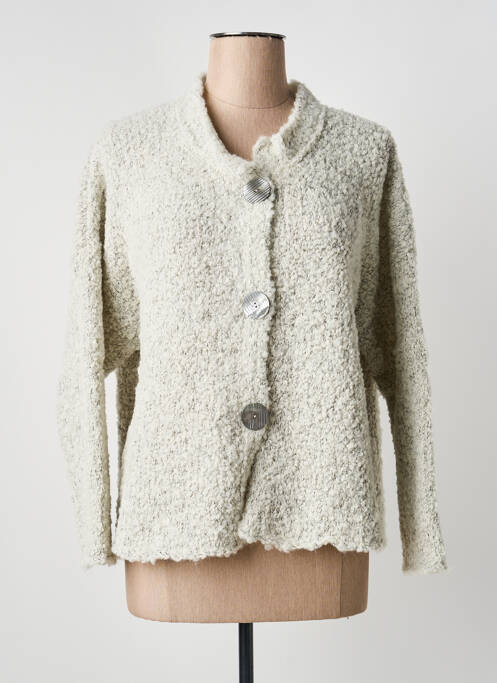 Vestă cu mâneci lungi croială cambrată bej GRIZAS femme