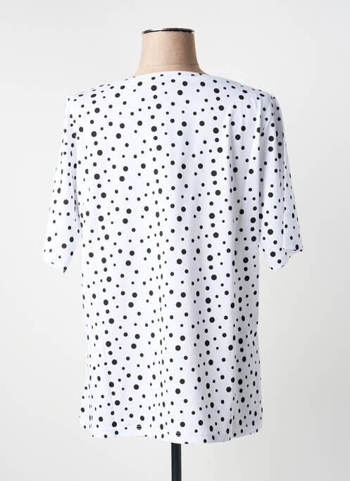 Tricou mâneci trei sferturi mâneci scurte alb SOPHIA femme