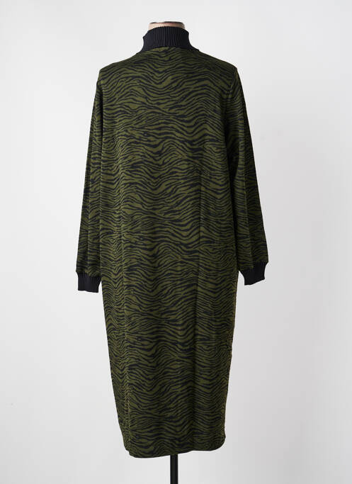 Rochie pulover guler col înalt mâneci lungi verde YESTA femme