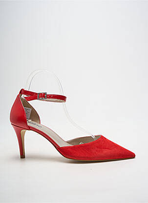 Pantofi cu toc țesătură satinată toc de 7 la 9 cm roșu HEINE femme