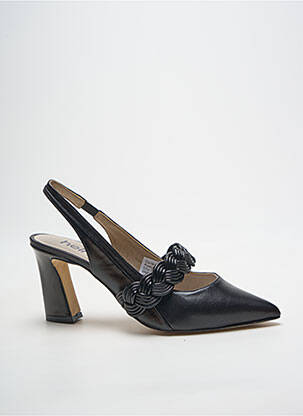 Pantofi cu toc țesătură satinată toc de 7 la 9 cm negru HEINE femeie