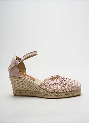 Espadrile vârf rotund toc de 4 la 6 cm roz HEINE femeie