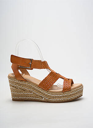 Espadrile închidere cu buclă(e) toc de 7 la 9 cm portocaliu HEINE femeie