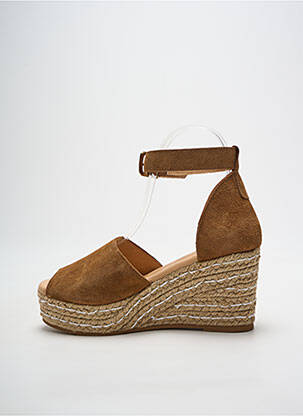 Espadrile nubuc toc de 7 la 9 cm maro HEINE femeie
