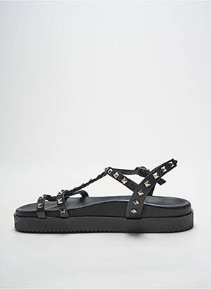 Sandale/pantofi decupați țesătură satinată toc plat până la 3 cm negru HEINE femeie