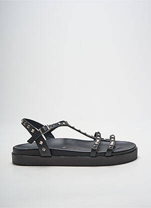 Sandale/pantofi decupați țesătură satinată toc plat până la 3 cm negru HEINE femeie