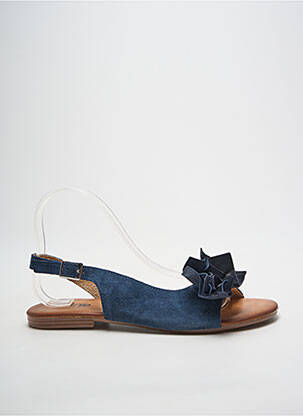 Sandale/pantofi decupați chiquet toc plat până la 3 cm albastru HEINE femme