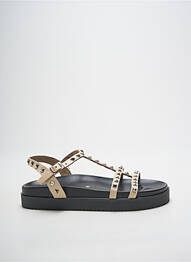 Sandale/pantofi decupați țesătură satinată toc plat până la 3 cm bej HEINE femme