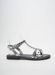 Sandale/pantofi decupați chiquet toc plat până la 3 cm argintiu HEINE femme