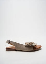 Sandale/pantofi decupați chiquet toc plat până la 3 cm gri HEINE femme
