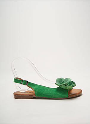 Sandale/pantofi decupați chiquet toc plat până la 3 cm verde HEINE femeie