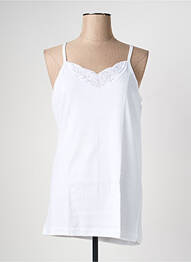 Top/caraco bretele elastice alb TRIANGLE D'OR femme