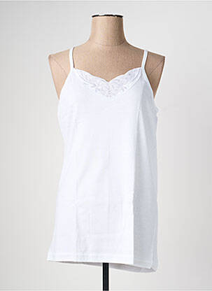 Top/caraco bretele elastice alb TRIANGLE D'OR femme