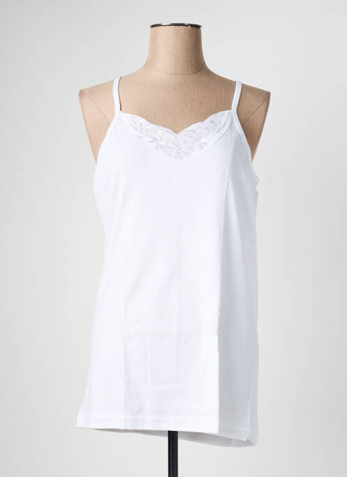 Top/caraco bretele elastice alb TRIANGLE D'OR femme