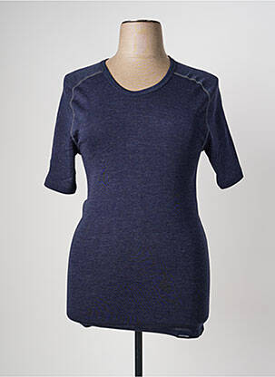 Tricou elasticitate mâneci scurte albastru CON-TA femme