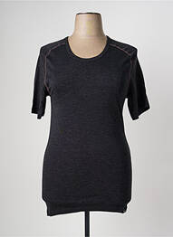 Tricou elasticitate mâneci scurte negru CON-TA femeie