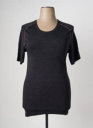 Tricou elasticitate mâneci scurte negru CON-TA femme