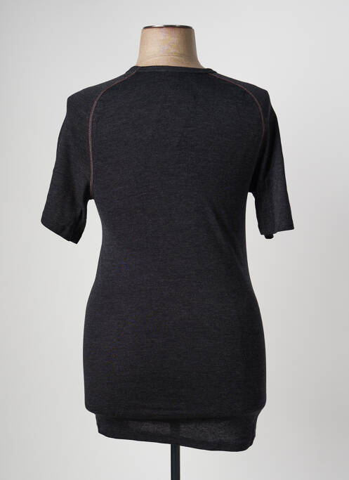 Tricou elasticitate mâneci scurte negru CON-TA femme