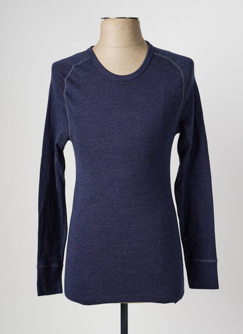 Tricou croială ajustată mâneci lungi albastru CON-TA homme