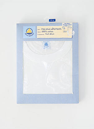 Tricou alb PETIT BATEAU copil