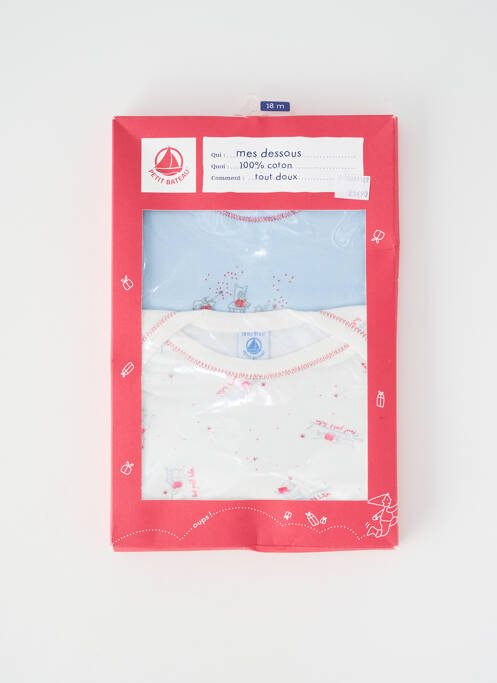 Body de lenjerie albastru PETIT BATEAU fată