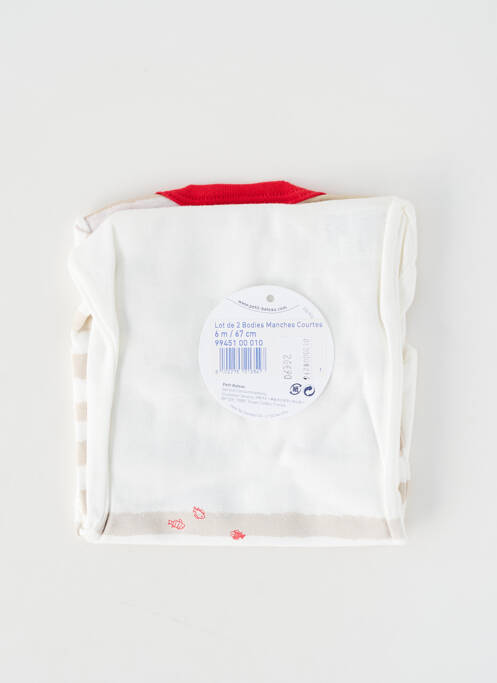 Body de lenjerie alb PETIT BATEAU băiat