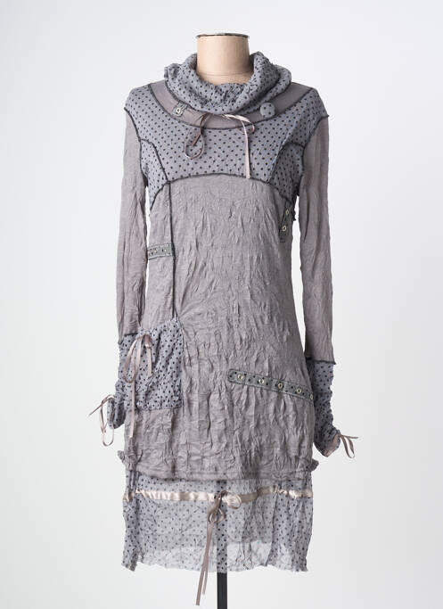 Rochie midi mâneci lungi mâneci lungi gri CAMAGE femme