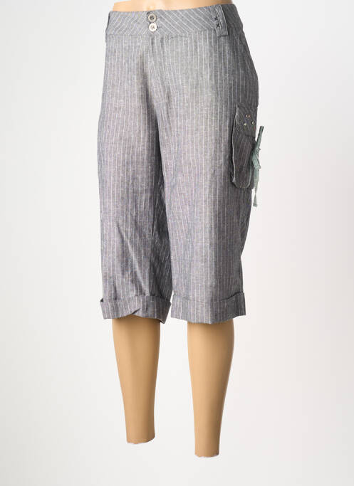 Bermudă talie cu cleme talie joasă gri LUCCHINI femme