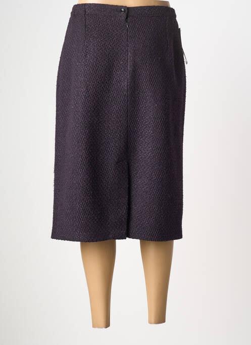 Fustă midi talie cu cleme violet PLURIELLES femme