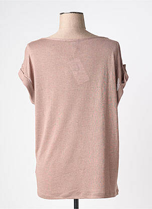 Tricou croială dreaptă mâneci scurte maro MARBLE femeie