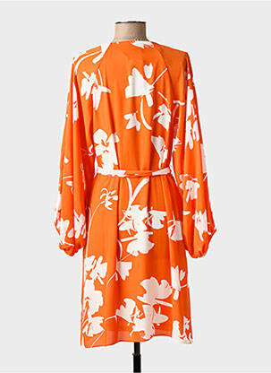 Rochie midi imprimeu floral mâneci lungi portocalie JOSEPH RIBKOFF femeie