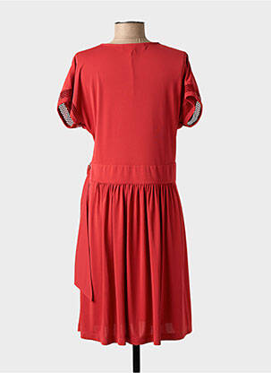 Rochie scurtă mâneci scurte mâneci scurte portocalie ANANKE femeie
