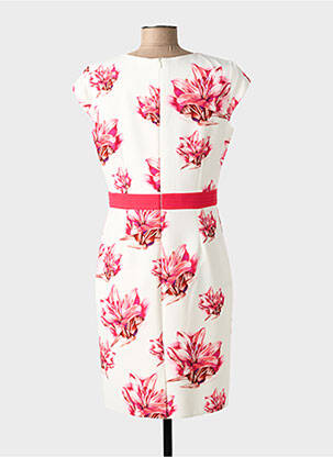 Rochie midi imprimeu floral mâneci scurte roz LINEA RAFFAELLI femeie